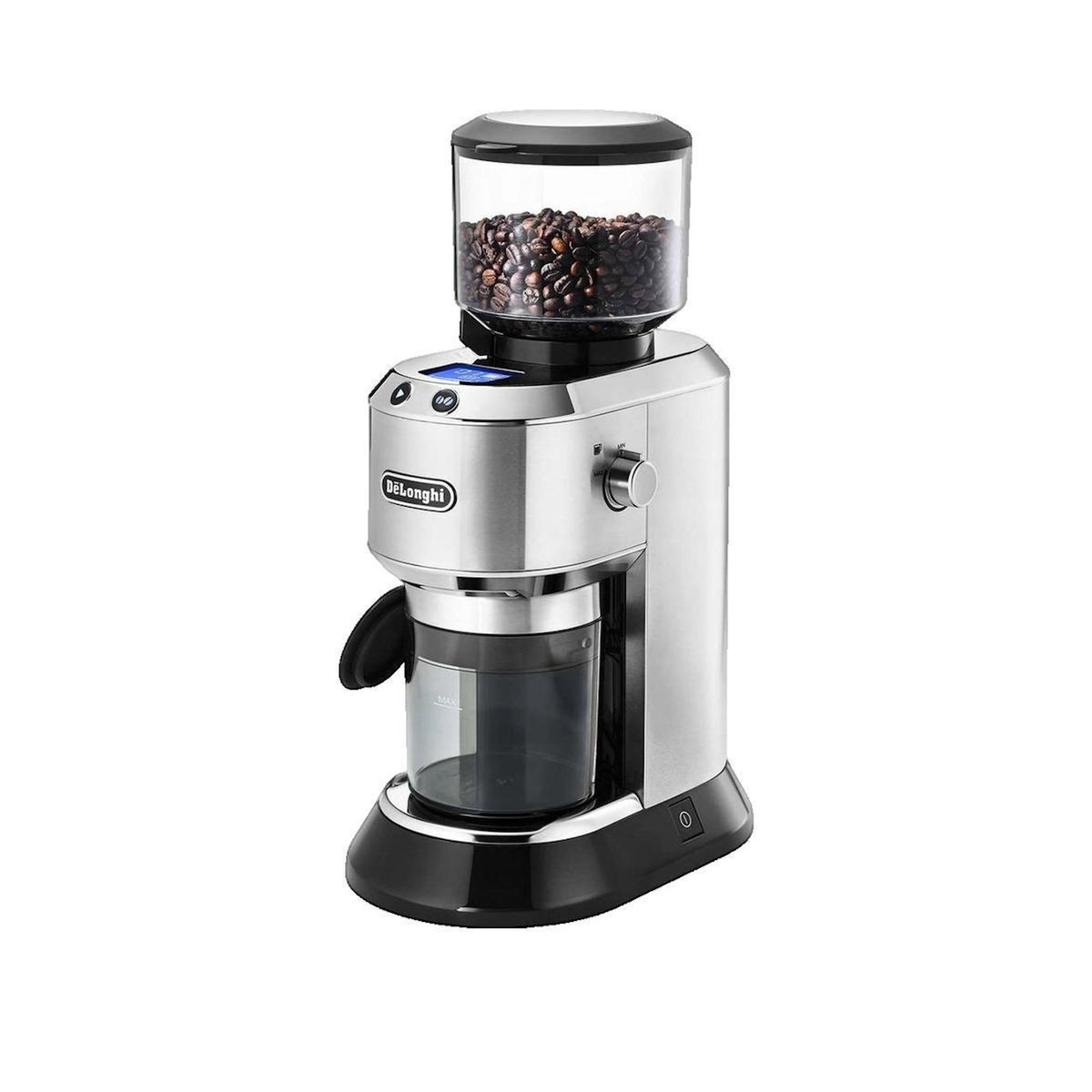 DELONGHI Moulin à café électrique professionnel DeLonghi KG521M inoxydable 18 réglages 350g