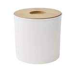 GUY LEVASSEUR Poubelle à coton couvercle bambou 1.5L