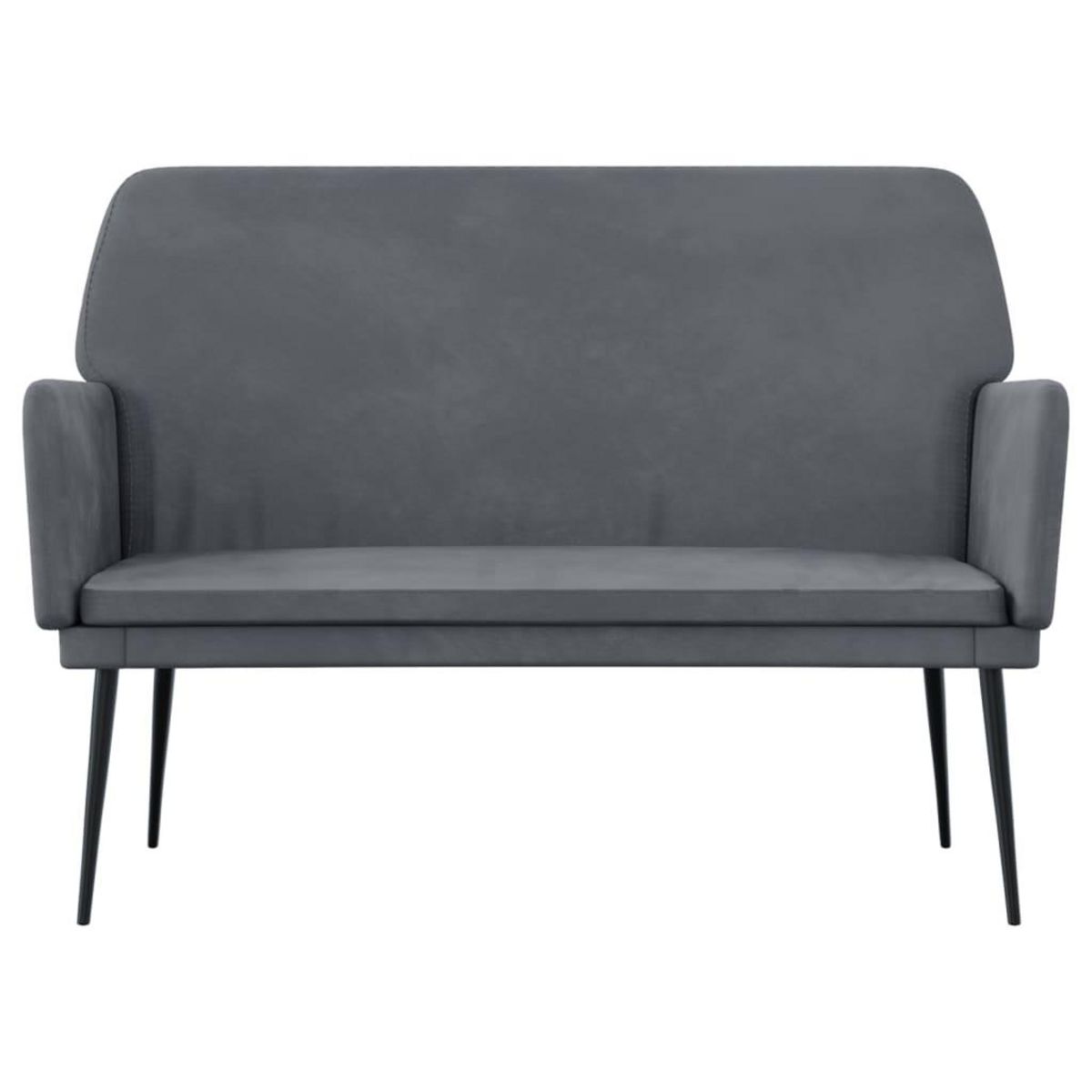 VIDAXL Banc Gris fonce 108x79x79 cm Velours