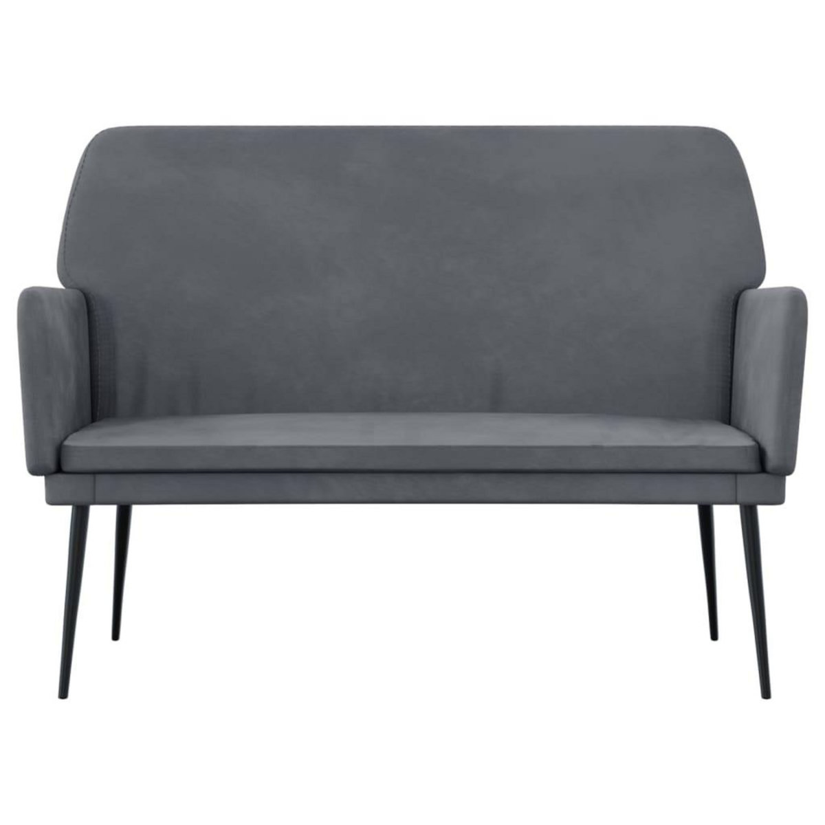 VIDAXL Banc Gris fonce 108x79x79 cm Velours