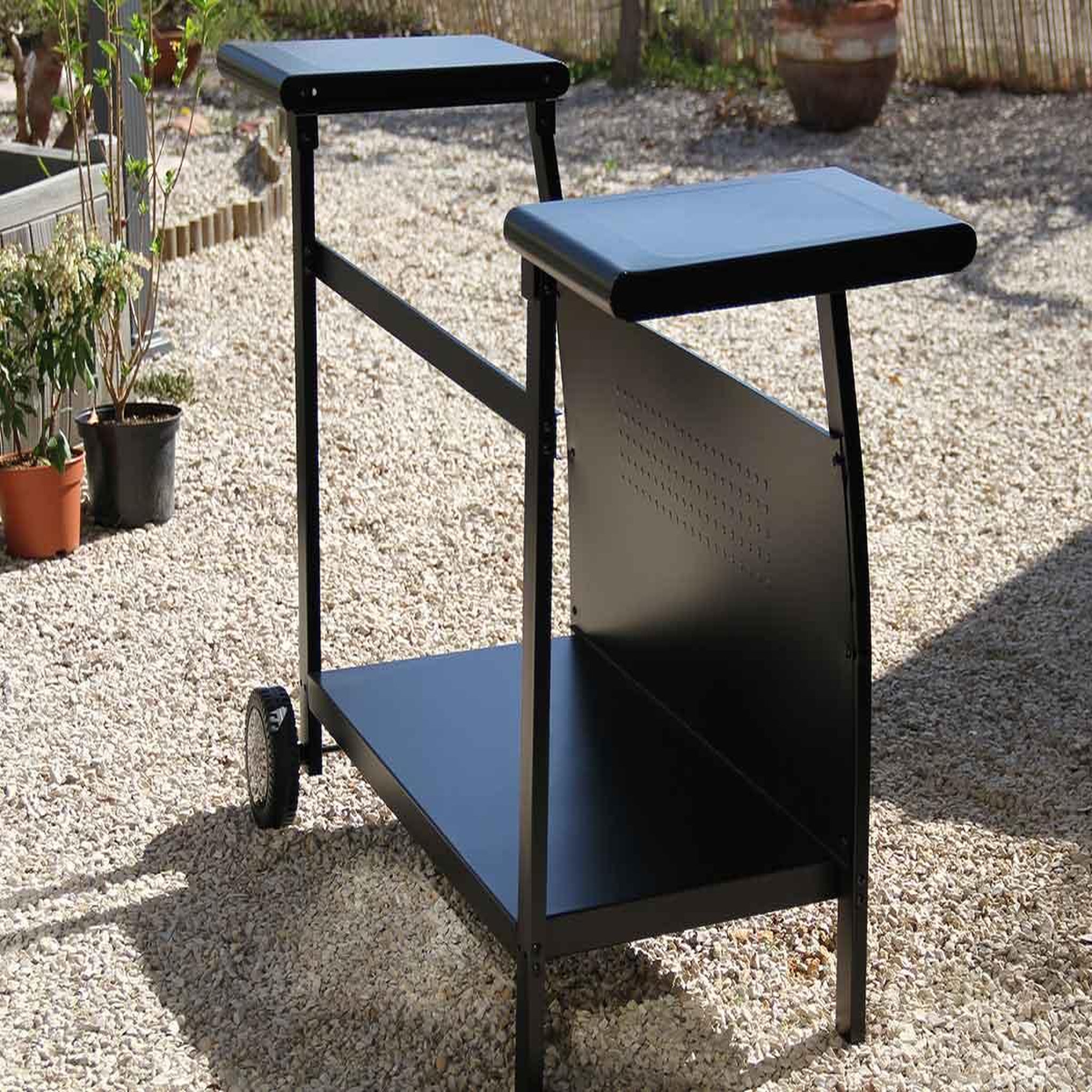 Voir la diapositive 4 : JARDIDECO Chariot plancha gaz 3 brûleurs - jardideco