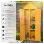 Voir la diapositive 2 : tectake Armoire de jardin avec toit à deux pans en bois de pin imprégné marron
