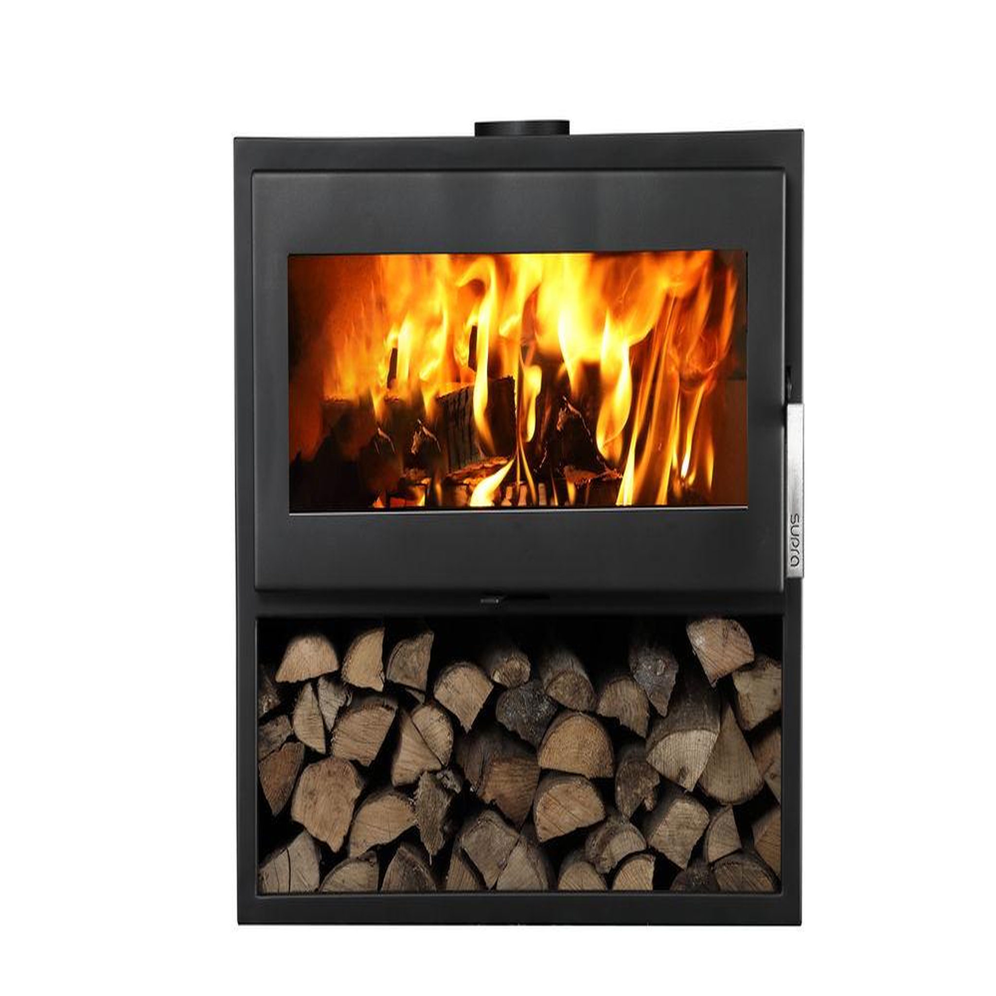 Supra Poêle à bois LARRY BÛCHER acier - horizontal - étanche - bûcher - 8,5kW