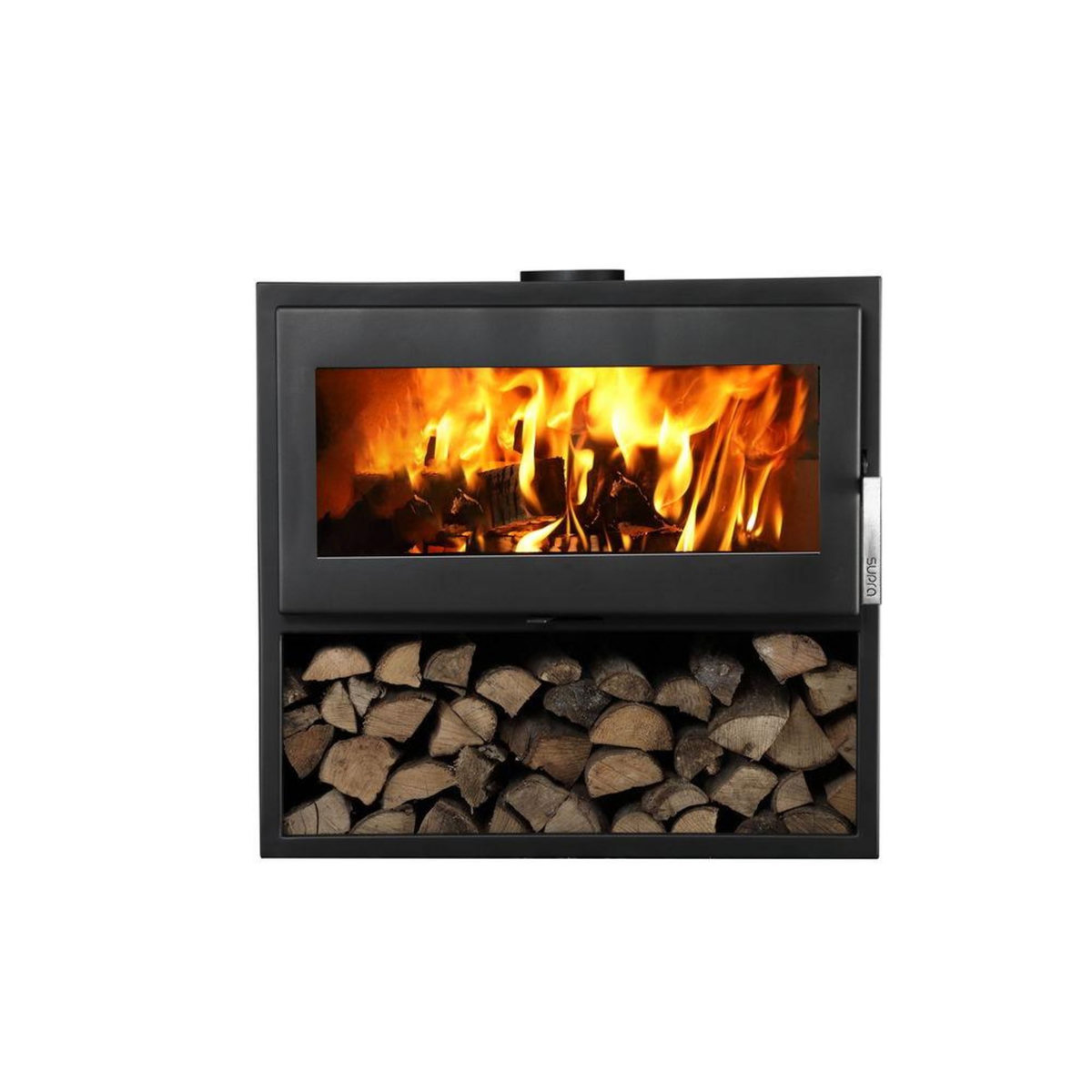 Supra Poêle à bois LARRY BÛCHER acier - horizontal - étanche - bûcher - 8,5kW