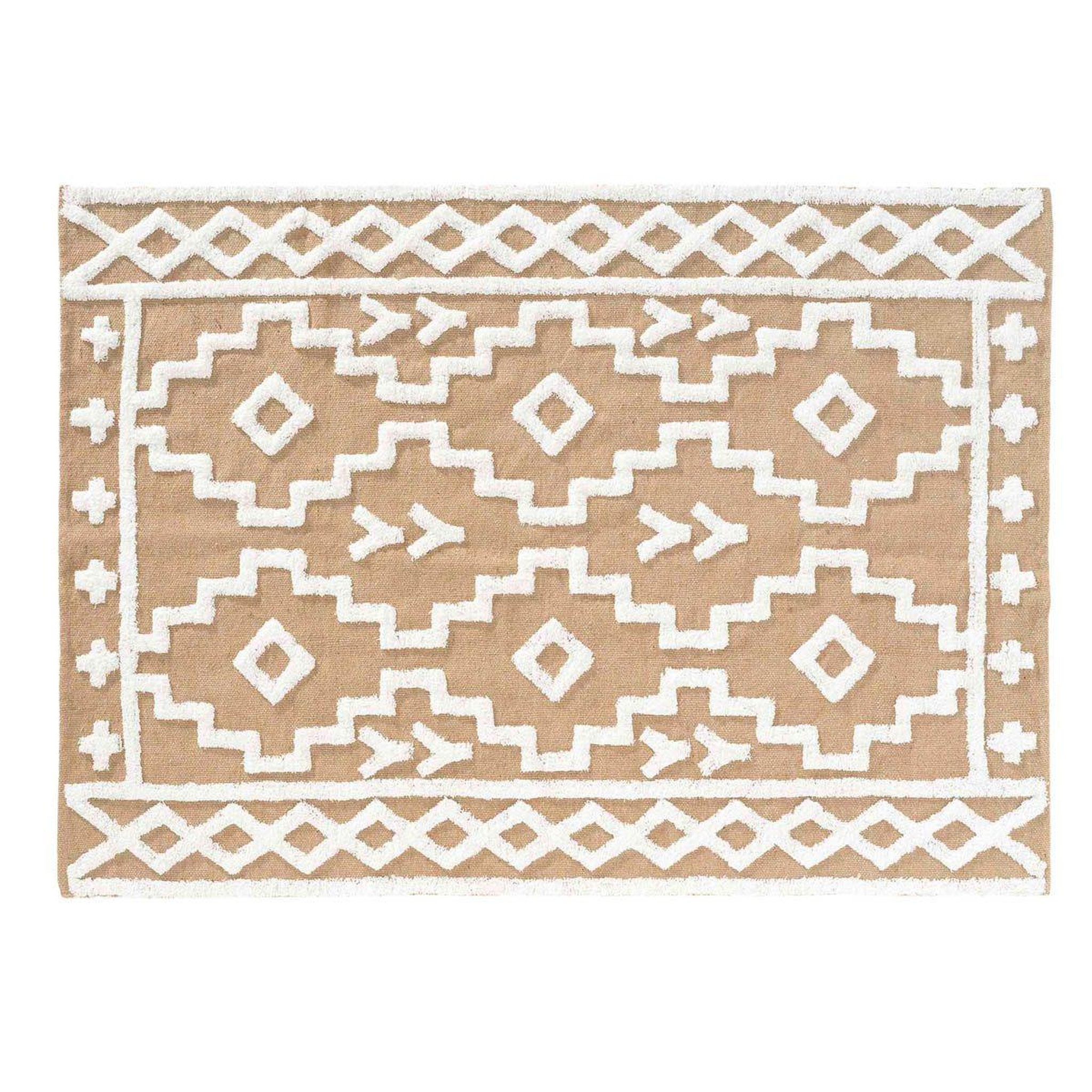 Douceur d'Intérieur Tapis déco en jute  medine  120x170cm naturel