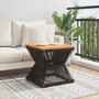 Voir la diapositive 3 : VIDAXL Table basse avec base en fil de fer noir bois d'acacia massif