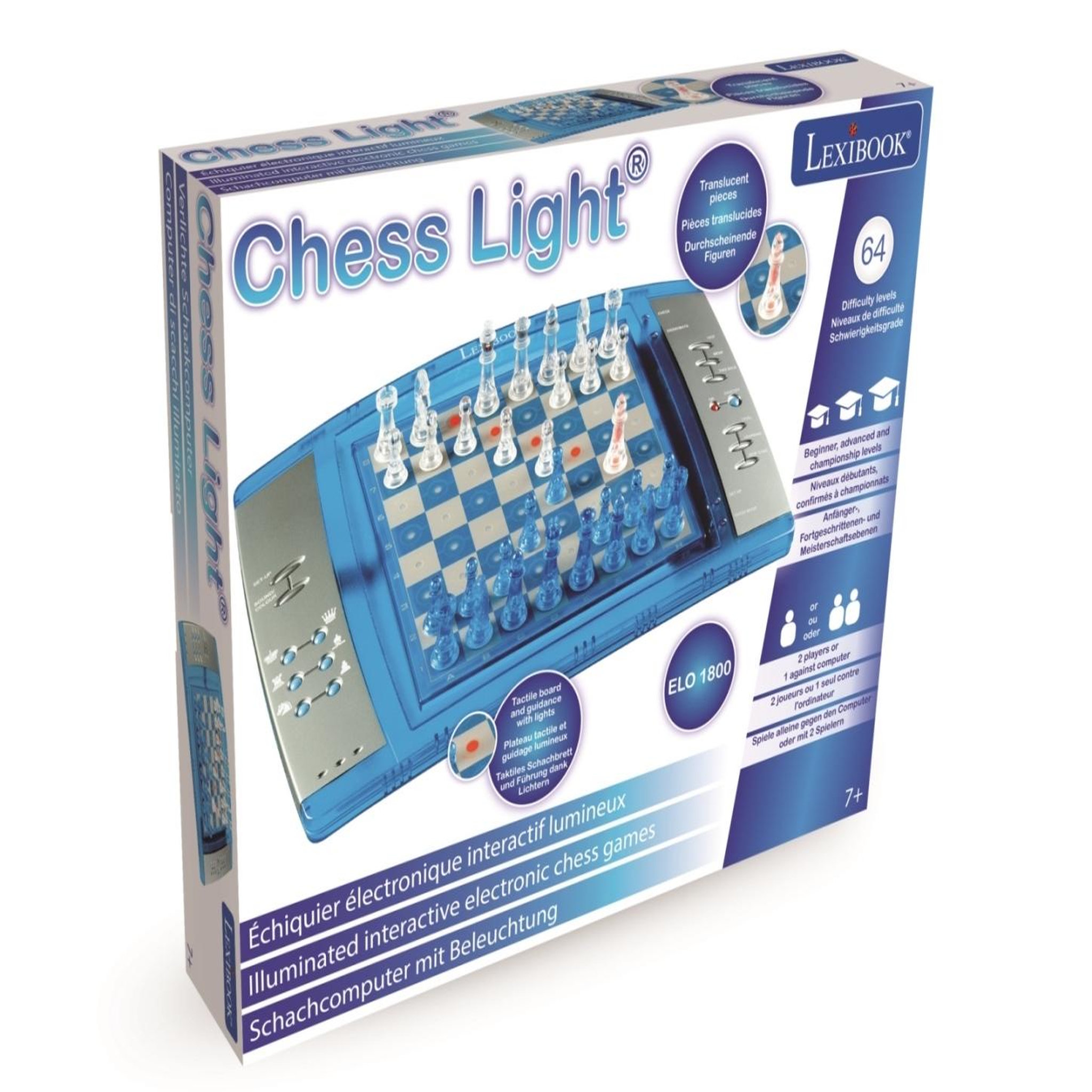 Voir la diapositive 3 : Lexibook ChessLight Jeu d'échecs électronique lumineux