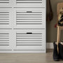 Voir la diapositive 6 : SOBUY SoBuy - Meuble À Chaussures 6 portes - Blanc - 115x30x112cm - Nordique - FSR145-W