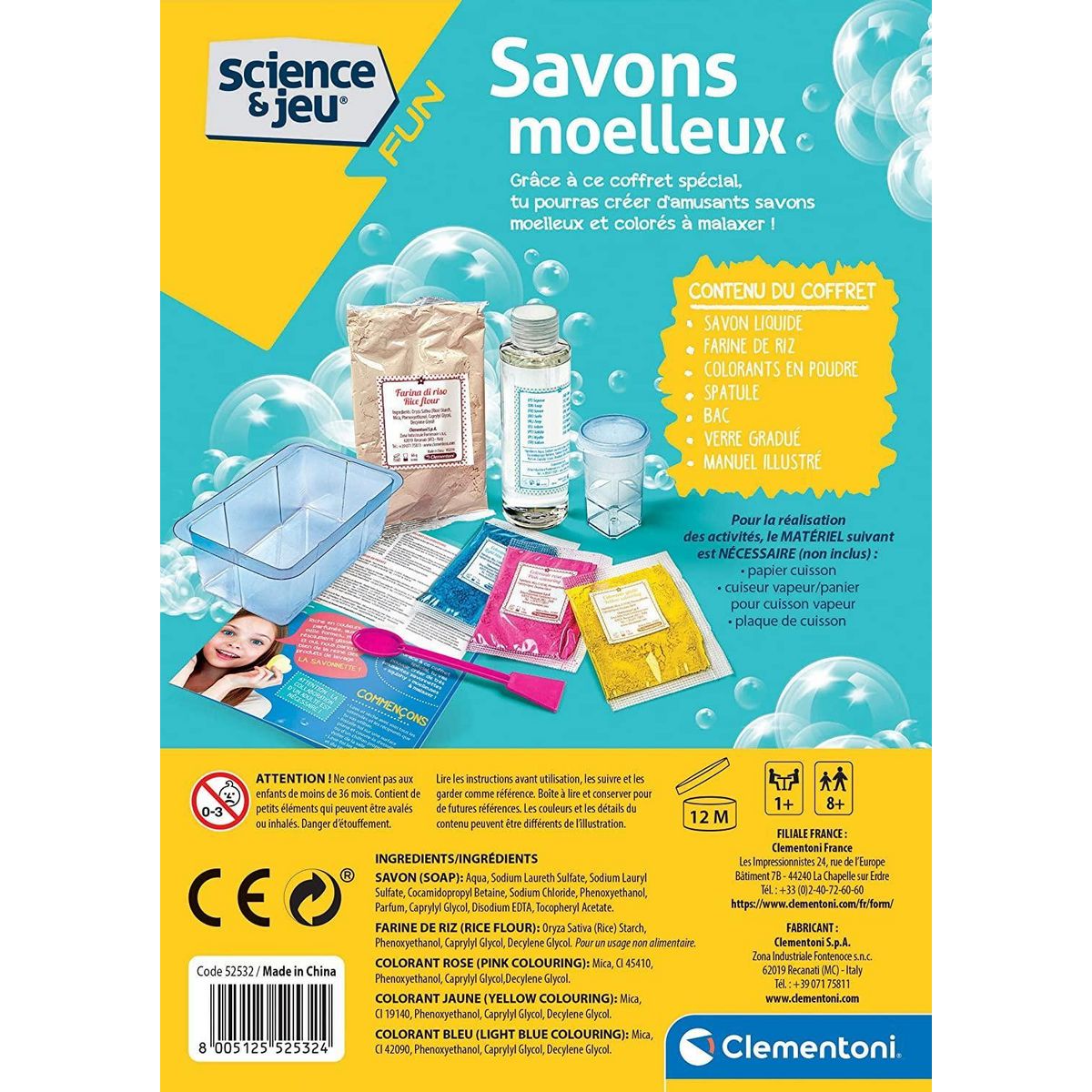 CLEMENTONI Science et jeu : Savons moelleux