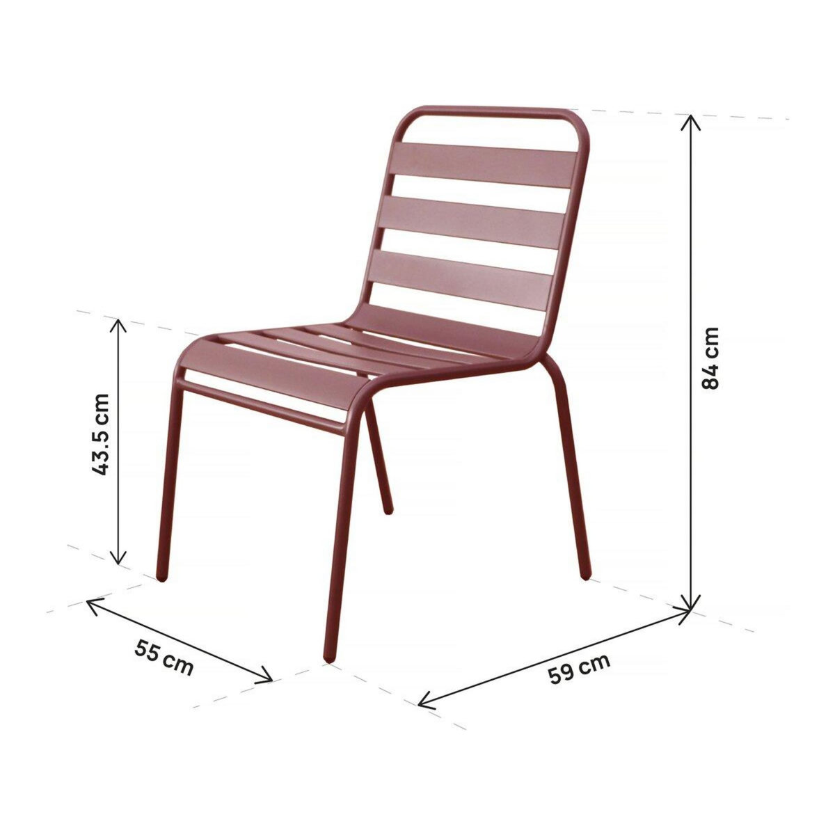 Habitat et Jardin Salon de jardin en métal  Bilbao  - 6 places - Terracotta