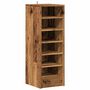 Voir la diapositive 2 : VIDAXL Armoire a chaussures vieux bois 32x35x92 cm bois d'ingenierie