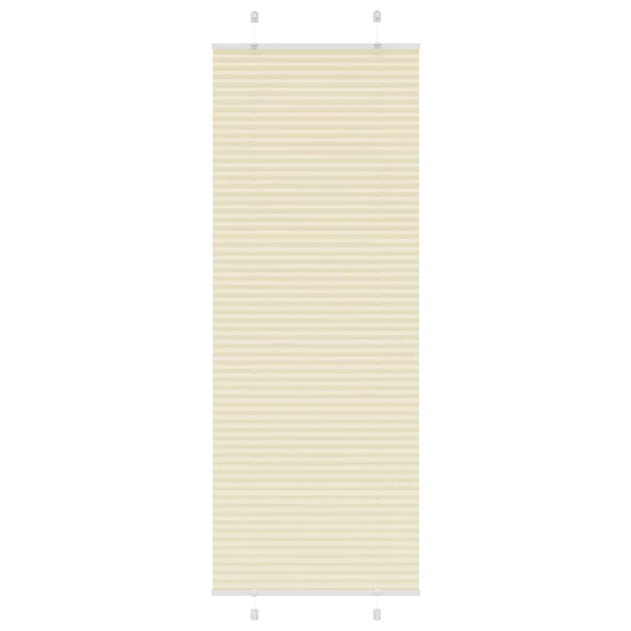 VIDAXL Store plisse creme 80x200 cm largeur du tissu 79,4 cm polyester
