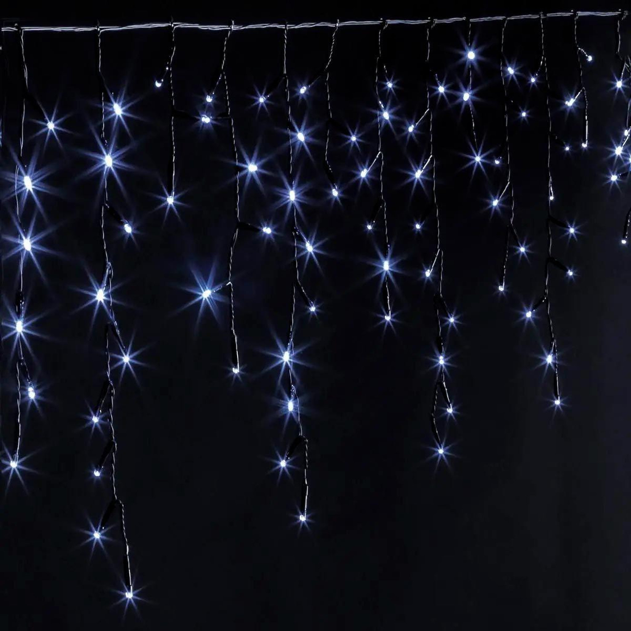 FEERIC LIGHT & CHRISTMAS Rideau lumineux led  scintillant  200cm blanc froid