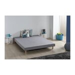 FINLANDEK Sommier tapissier a lattes 140 x 190 - Bois massif gris + pieds - FINLANDEK Rakenne