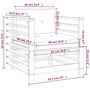 Voir la diapositive 6 : VIDAXL Chaises de jardin et coussins lot de 2 noir bois de pin massif