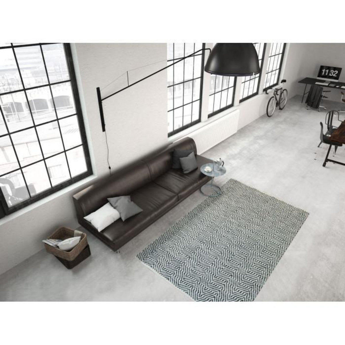 Paris Prix Tapis Rayé Fait Main  Aperitif  Gris