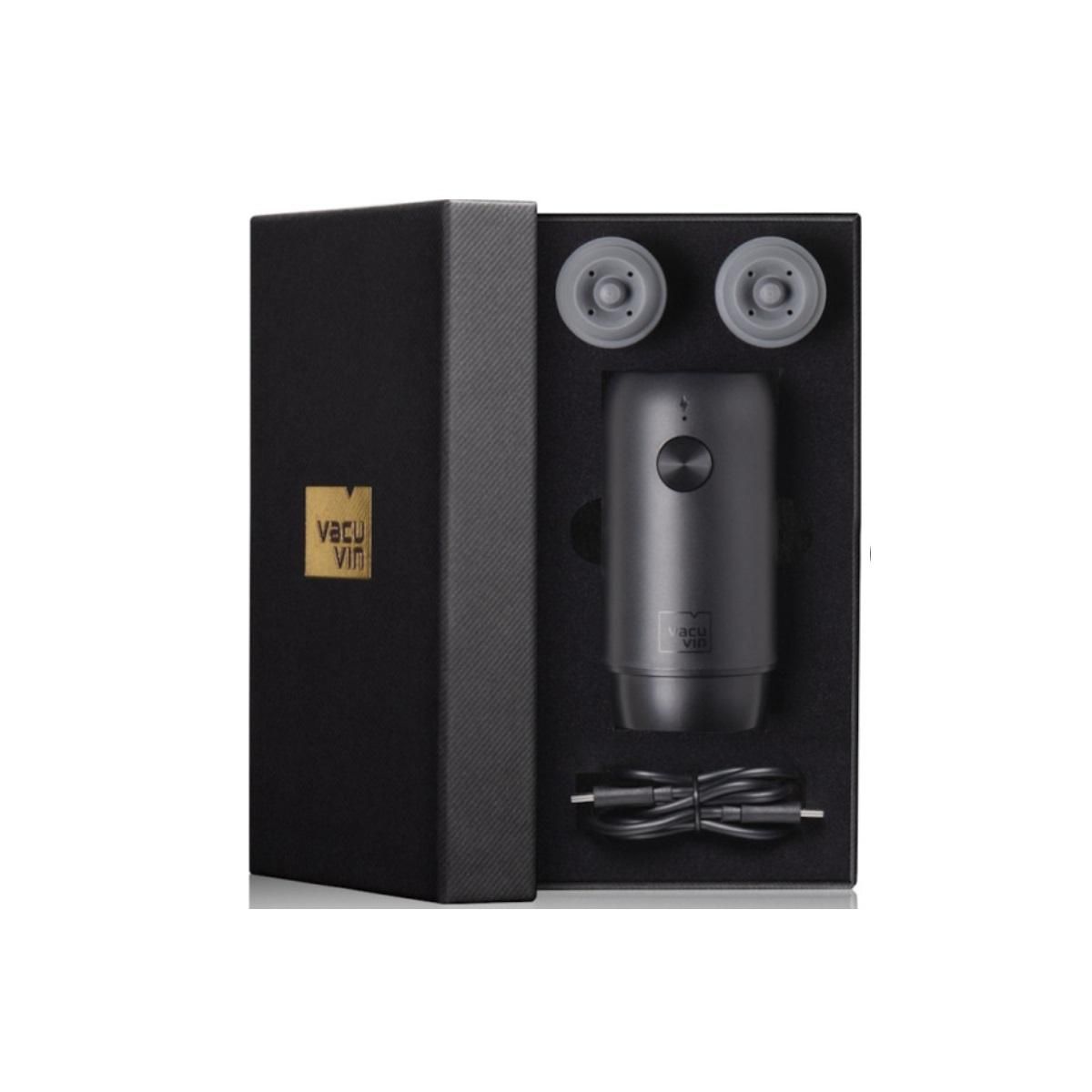 Vacu vin Pompe à vin 2 bouchons noir - 92004606