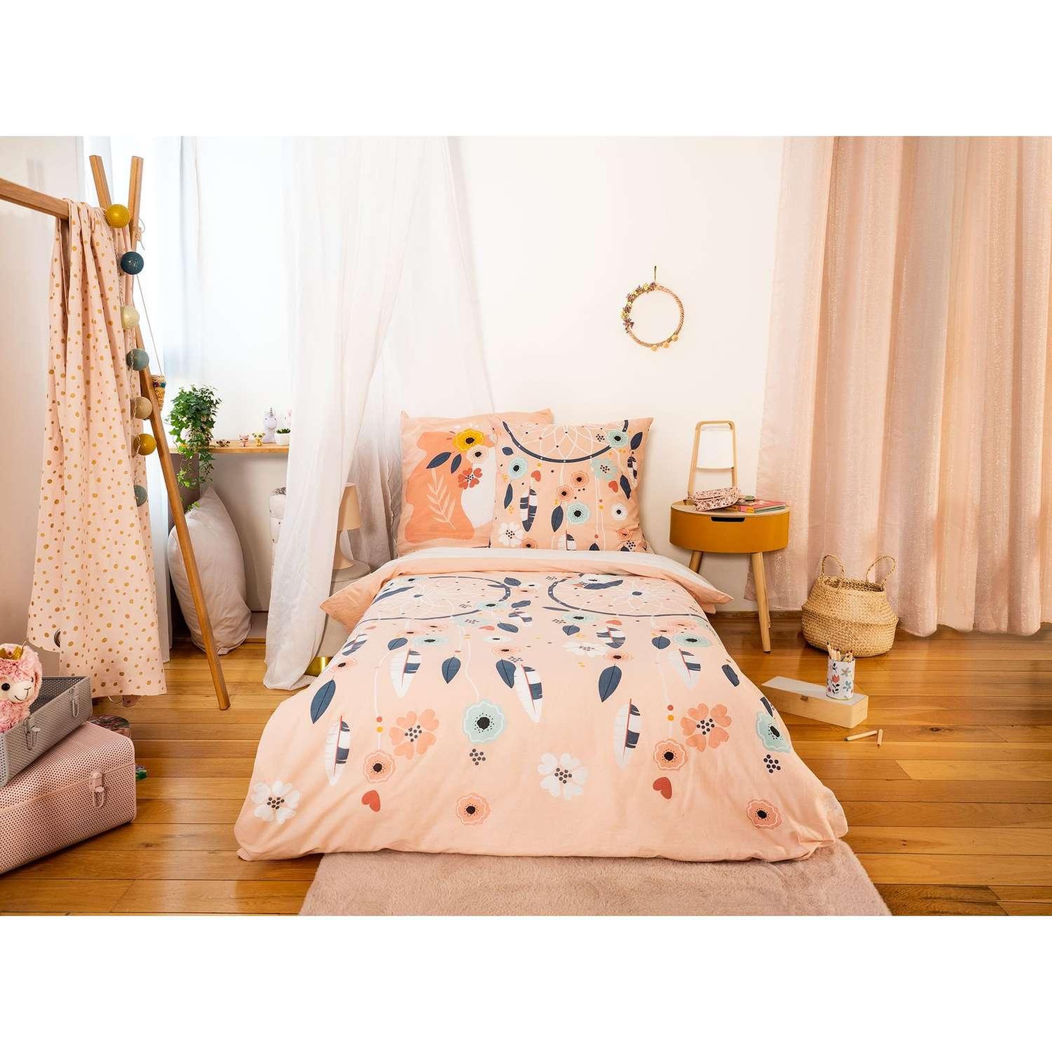 Voir la diapositive 3 : COTE DECO Parure de lit enfant Attrape-rêves - 100% coton adouci 57 fils - 140 x 200 cm