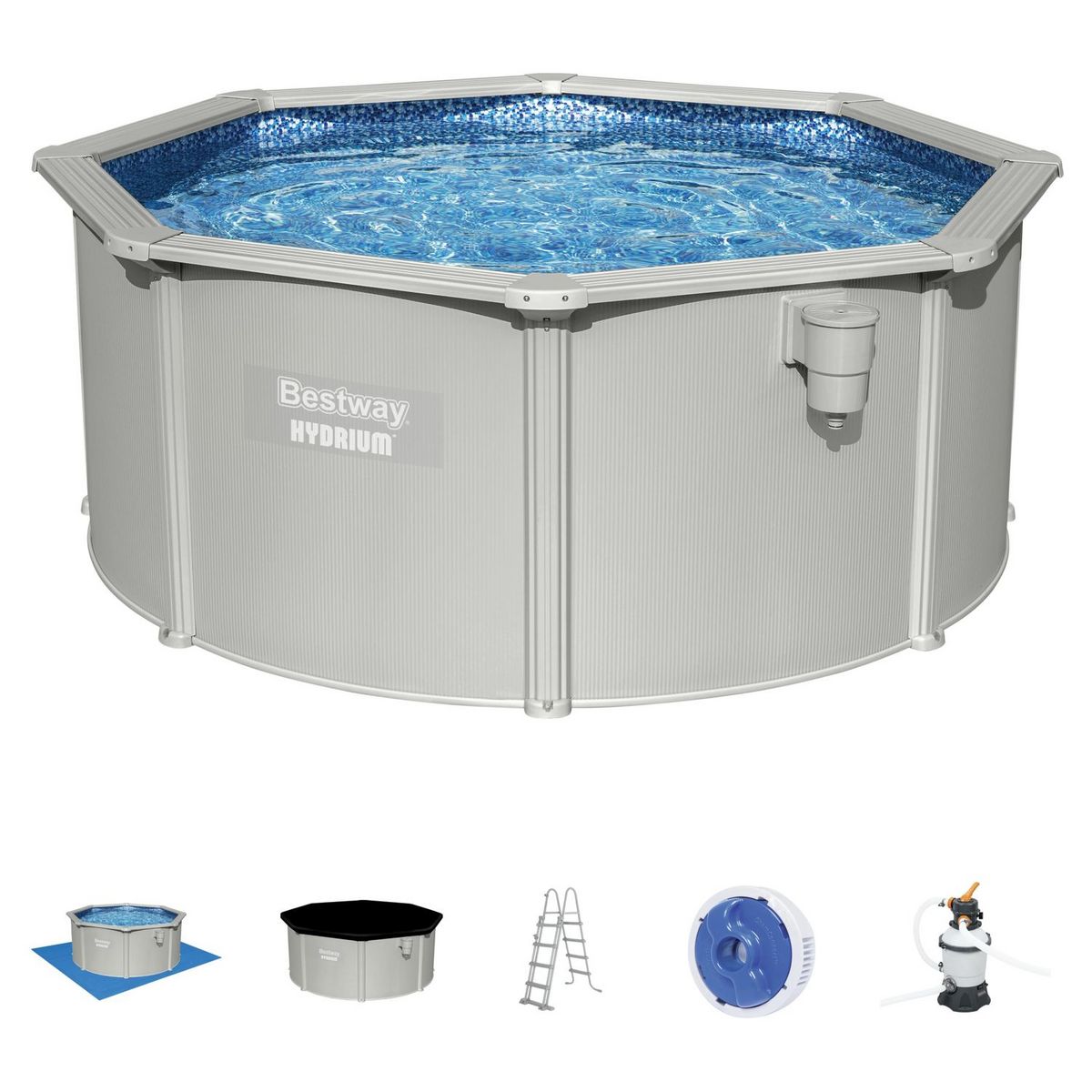 BESTWAY Piscine hors sol acier ronde - 3 x 1,20 m -  HYDRIUM