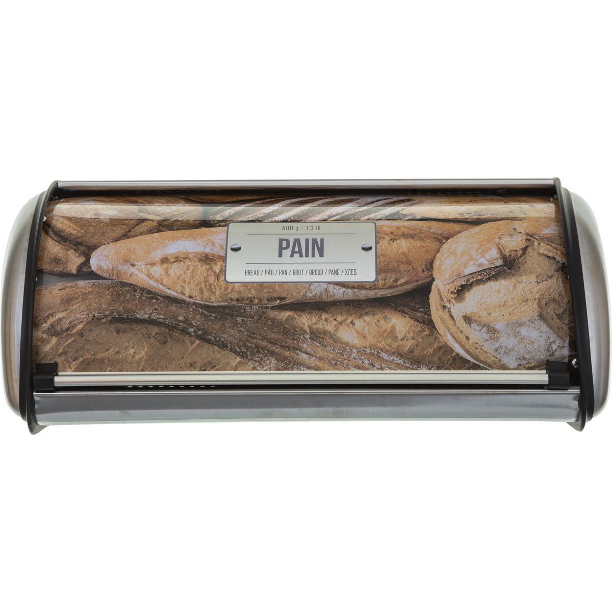 Boite à pain relief acier inoxydable