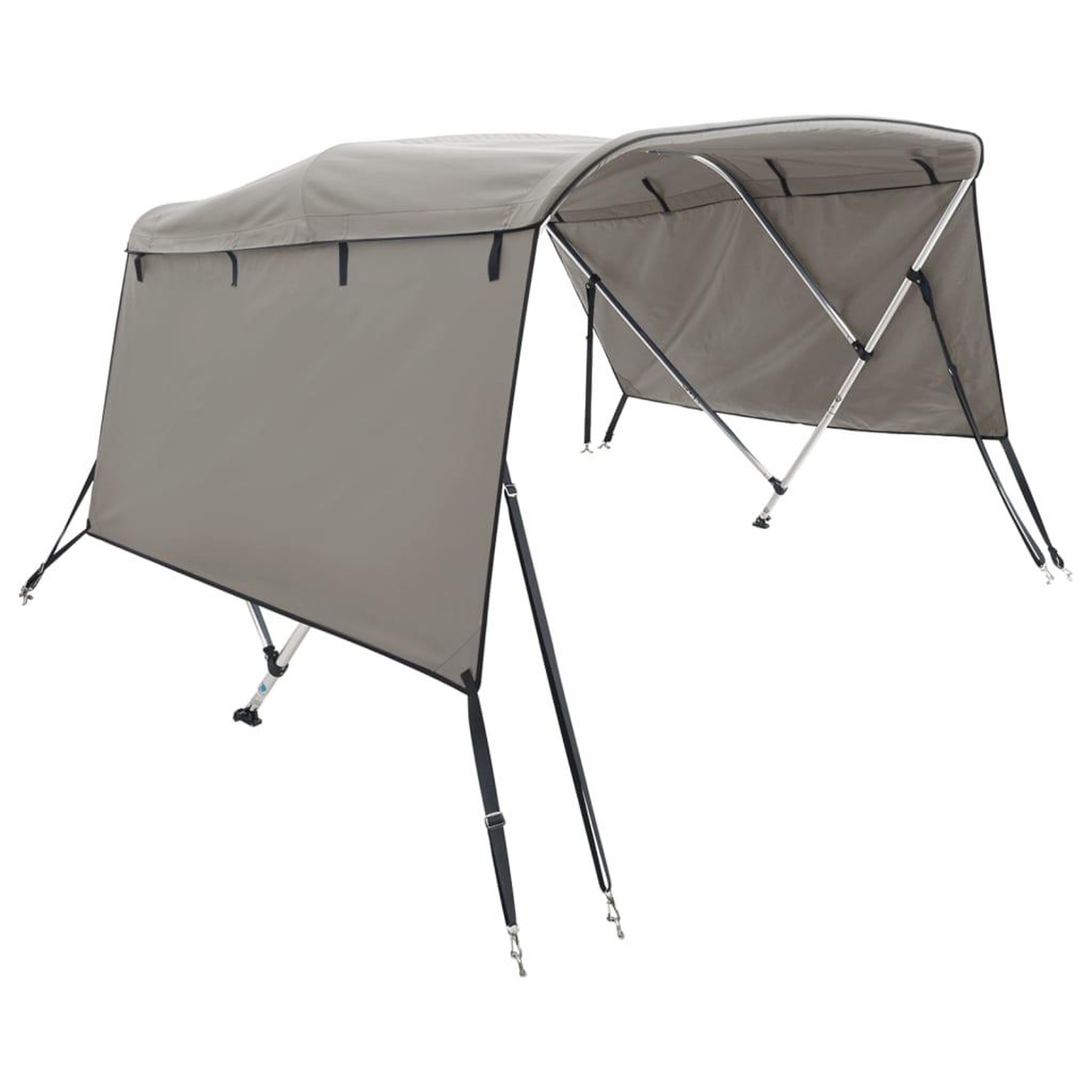 Voir la diapositive 2 : VIDAXL Toit bimini a 3 arceaux parois laterales 183x(185-198)x137 cm