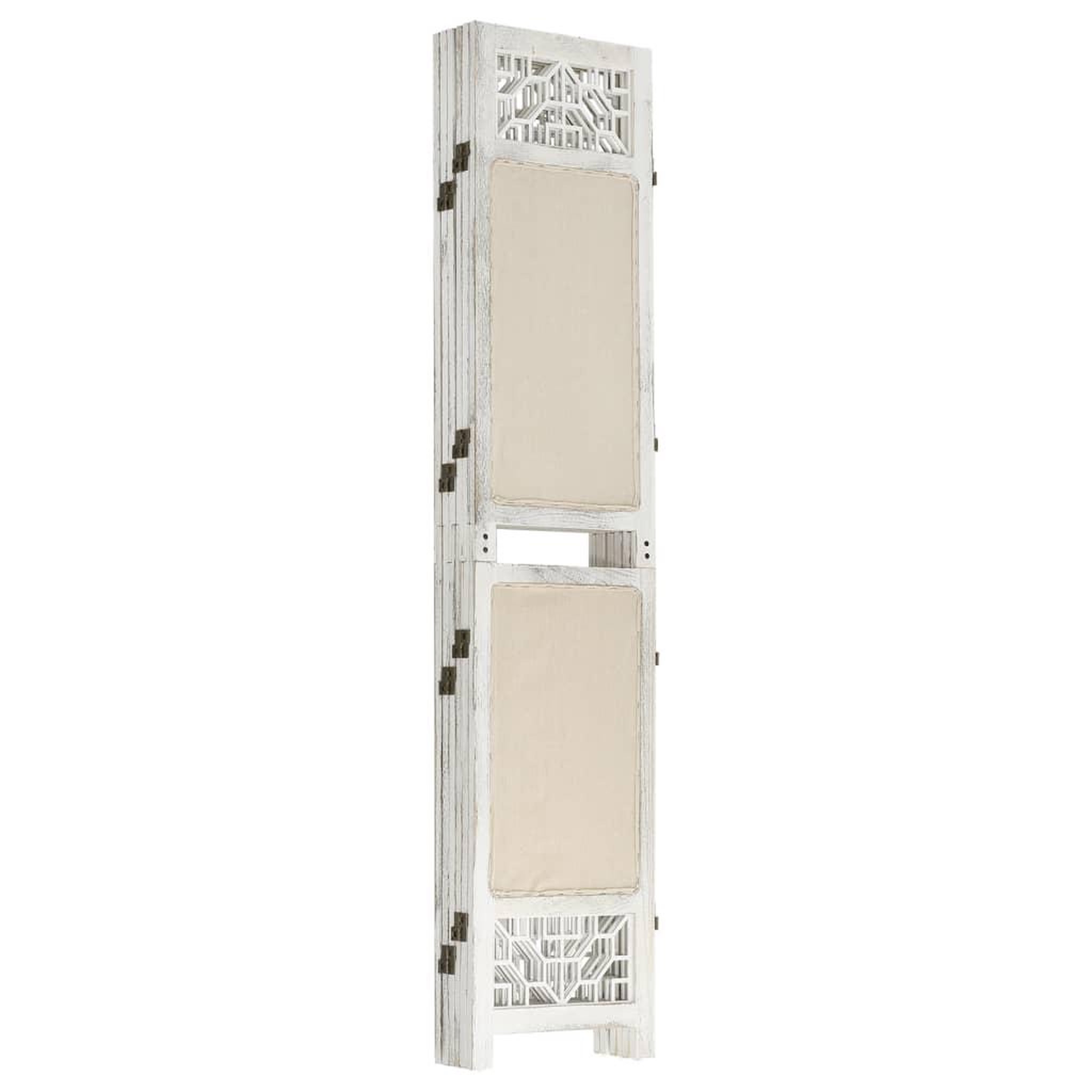 Voir la diapositive 3 : VIDAXL Cloison de separation 6 panneaux Creme 210x165 cm Tissu