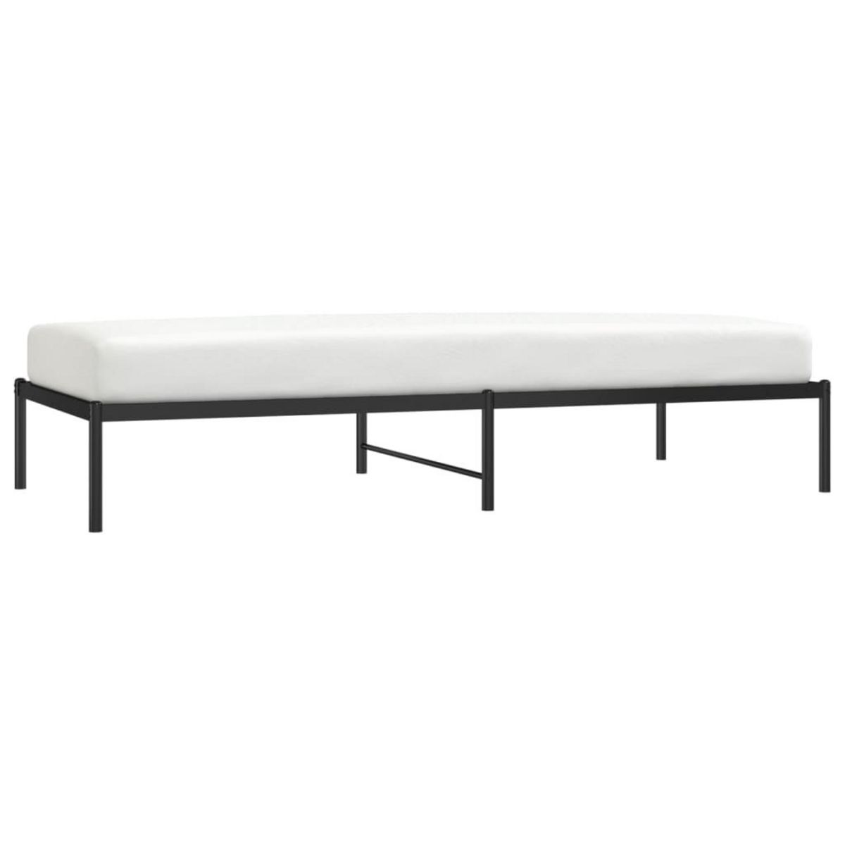 VIDAXL Cadre de lit metal sans matelas noir 90x200 cm