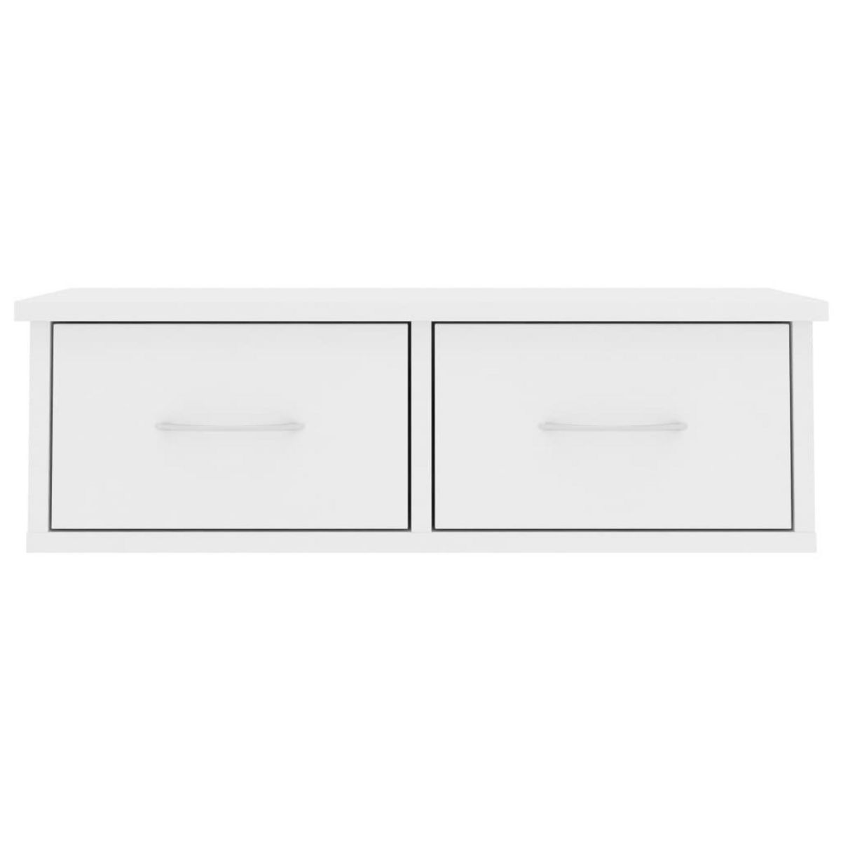 VIDAXL Etagere murale et tiroirs Blanc 60x26x18,5 cm Bois d'ingenierie