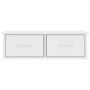 Voir la diapositive 4 : VIDAXL Etagere murale et tiroirs Blanc 60x26x18,5 cm Bois d'ingenierie