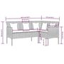 Voir la diapositive 6 : VIDAXL Ensemble de canapes en L 5pcs avec coussins resine tressee gris