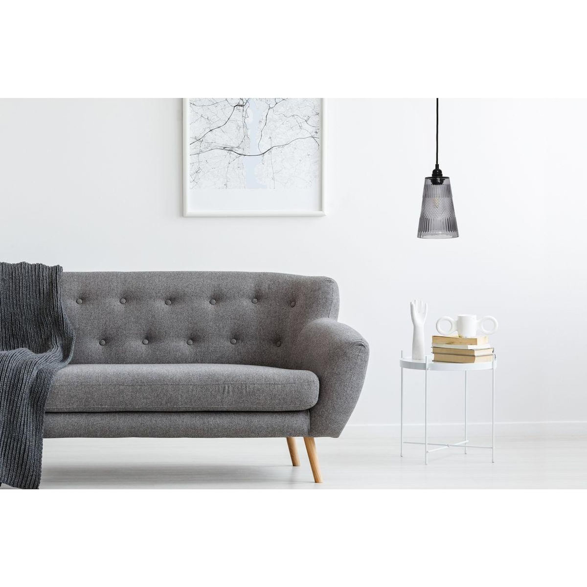 Paris Prix Lampe Suspension Design  Palum  14cm Gris