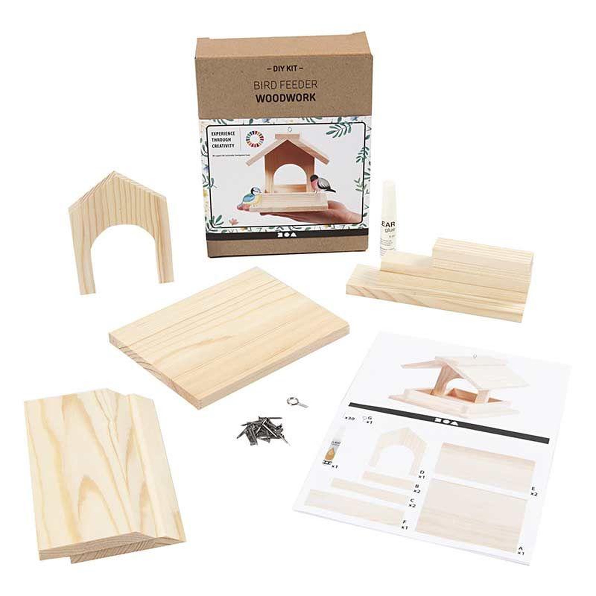 Voir la diapositive 2 : CREATIV COMPANY Kit DIY mon mangeoire à oiseaux 14,5 cm