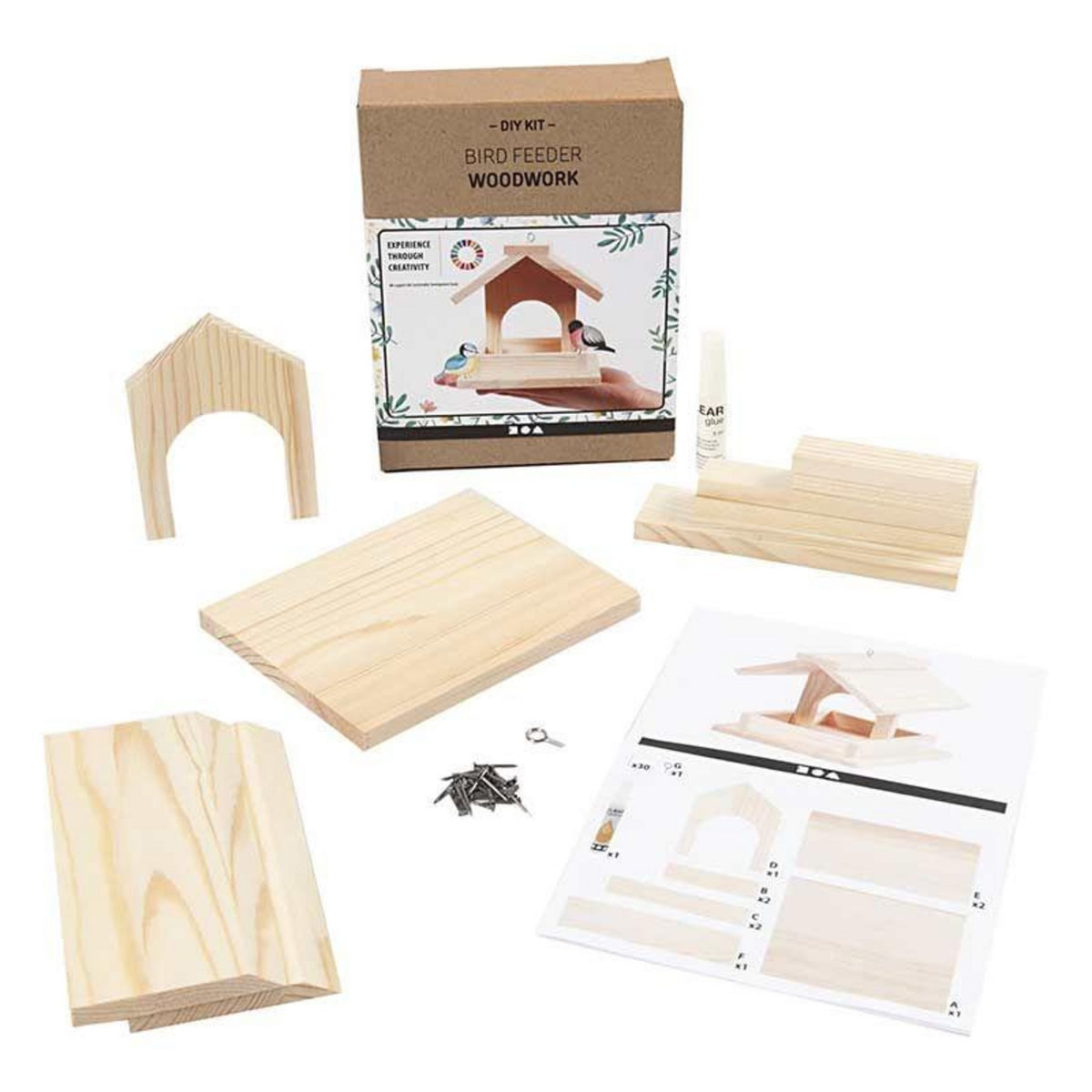 CREATIV COMPANY Kit DIY mon mangeoire à oiseaux 14,5 cm