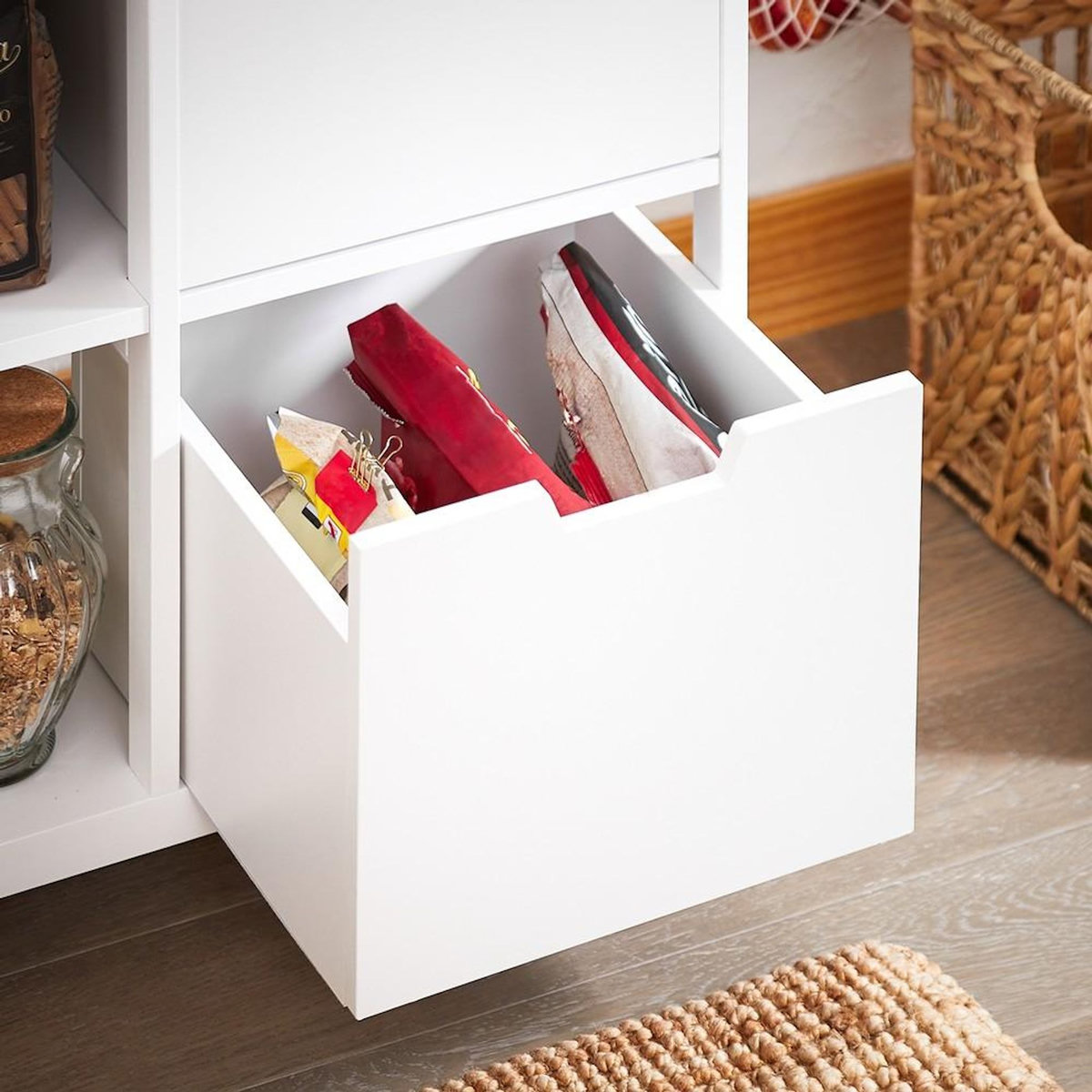 SOBUY SoBuy - Chariot De Cuisine à deux tiroirs - Industriel - FKW111