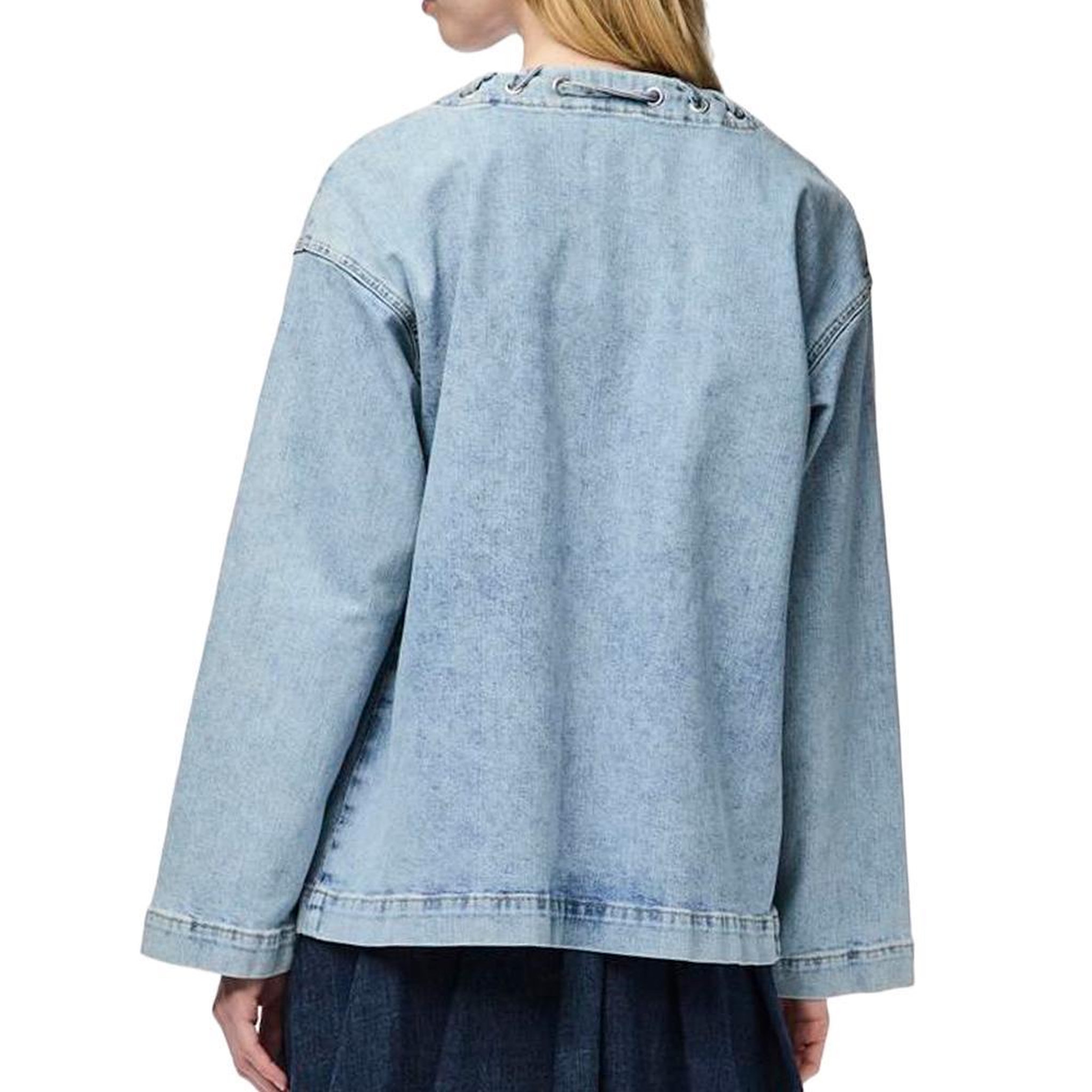 Voir la diapositive 2 : Pieces Veste en Jean Bleu Femme Pieces Fenda