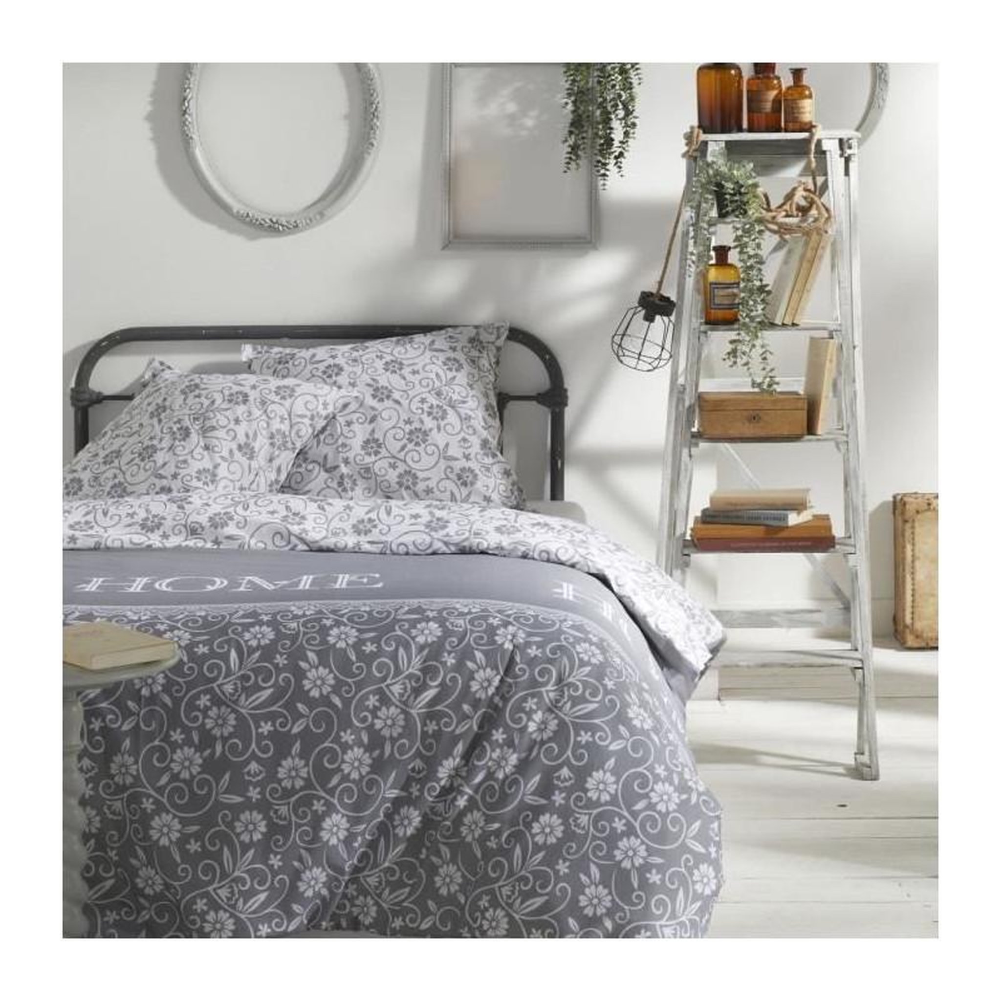 Today PARURE DE LIT TODAY - HOUSSE DE COUETTE 240X260 + 2 TAIES D OREILLER 63X63 - 100% COTON 57 fils - Capucine