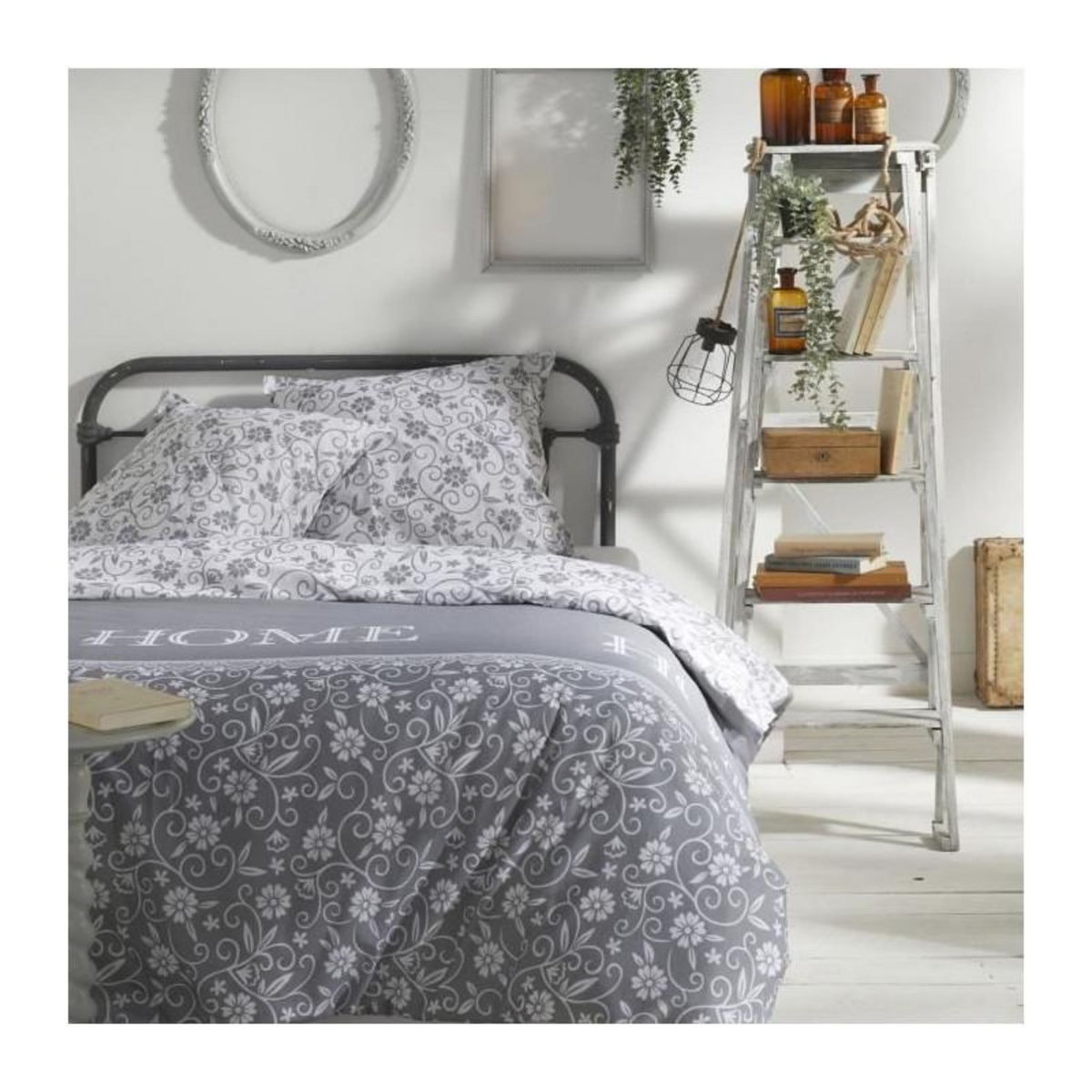 Today PARURE DE LIT TODAY - HOUSSE DE COUETTE 240X260 + 2 TAIES D OREILLER 63X63 - 100% COTON 57 fils - Capucine