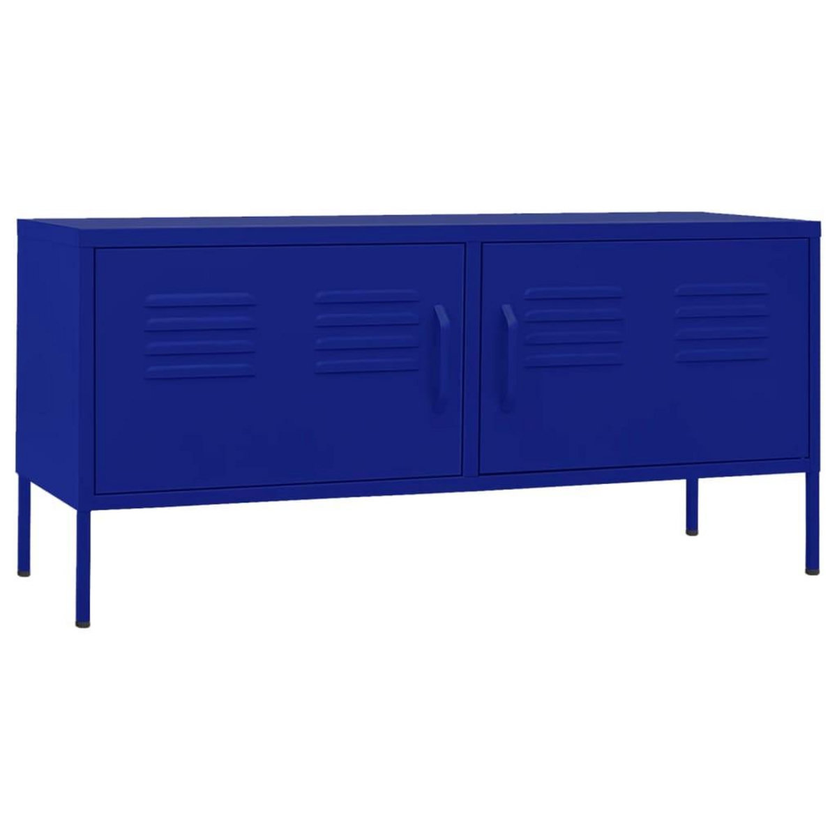 VIDAXL Meuble TV Bleu marine 105x35x50 cm Acier