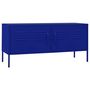 Voir la diapositive 2 : VIDAXL Meuble TV Bleu marine 105x35x50 cm Acier