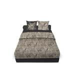 SOLEIL D'OCRE Parure de draps en coton 57 fils/cm2 240x290 cm SAFARI naturel, par Soleil d'ocre