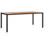 Voir la diapositive 2 : VIDAXL Table de jardin plateau en bois Noir Resine tressee bois massif