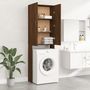 Voir la diapositive 3 : VIDAXL Meuble pour machine a laver Chene marron 64x25,5x190 cm