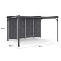 Voir la diapositive 6 : ID MARKET Pergola persienne 3x4 M gris anthracite avec toit rétractable et 4 pans modulables