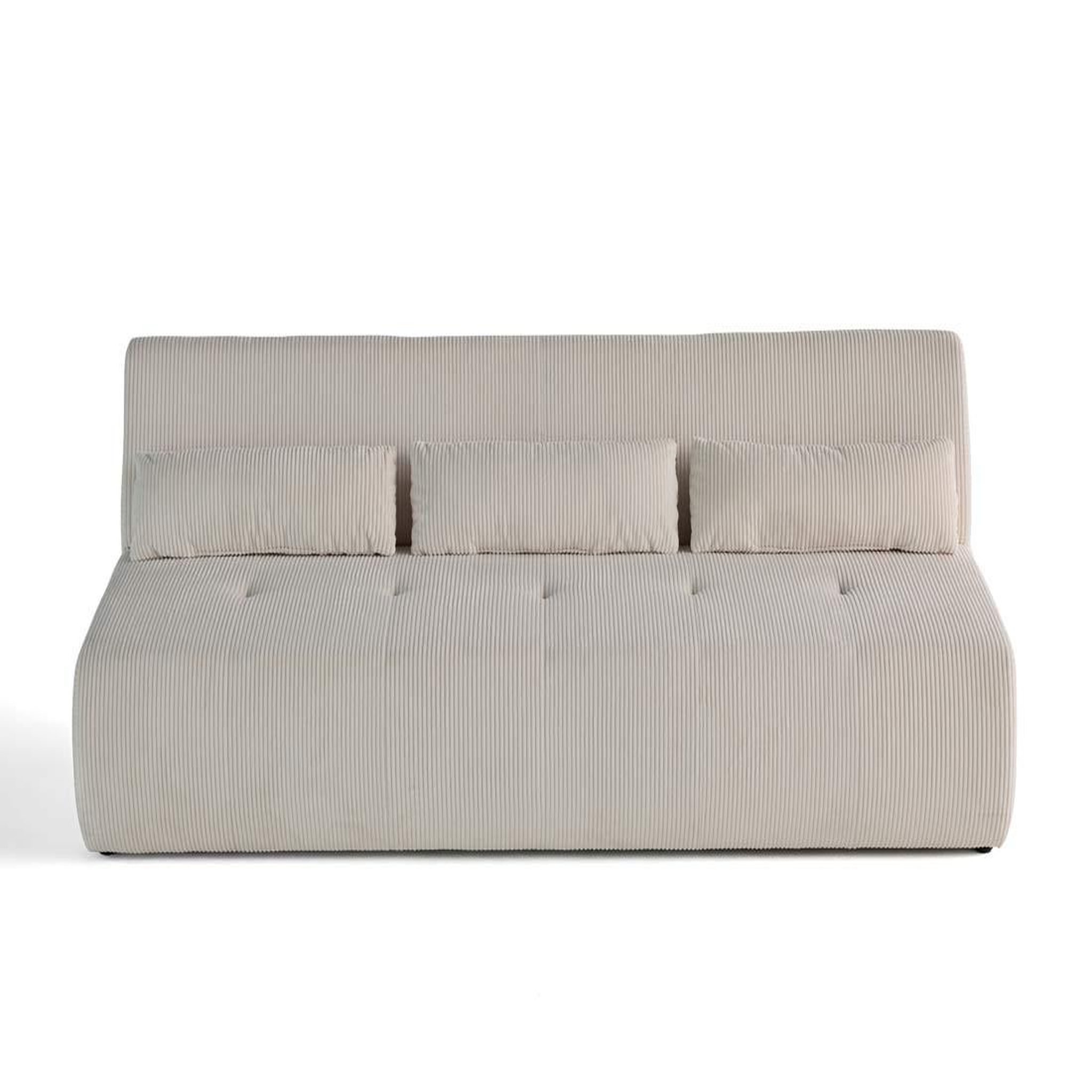 Voir la diapositive 1 : LISA DESIGN Onyx - canapé droit 3 places - en velours côtelé