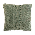 Paris Prix Coussin en Tricot Tressé  Helena  50x50cm Vert