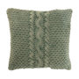 Voir la diapositive 1 : Paris Prix Coussin en Tricot Tressé  Helena  50x50cm Vert