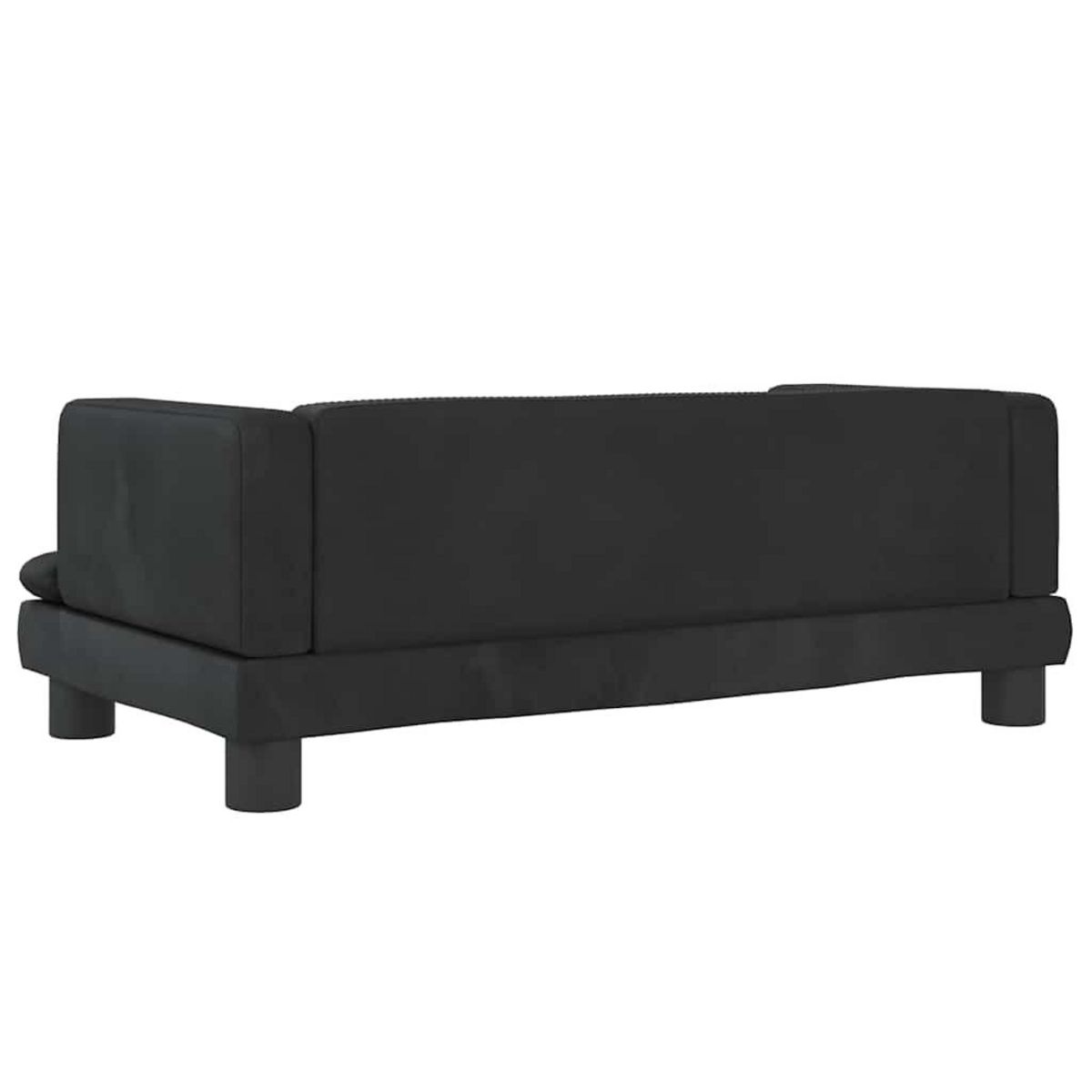 VIDAXL Lit pour chien noir 80x45x30 cm velours