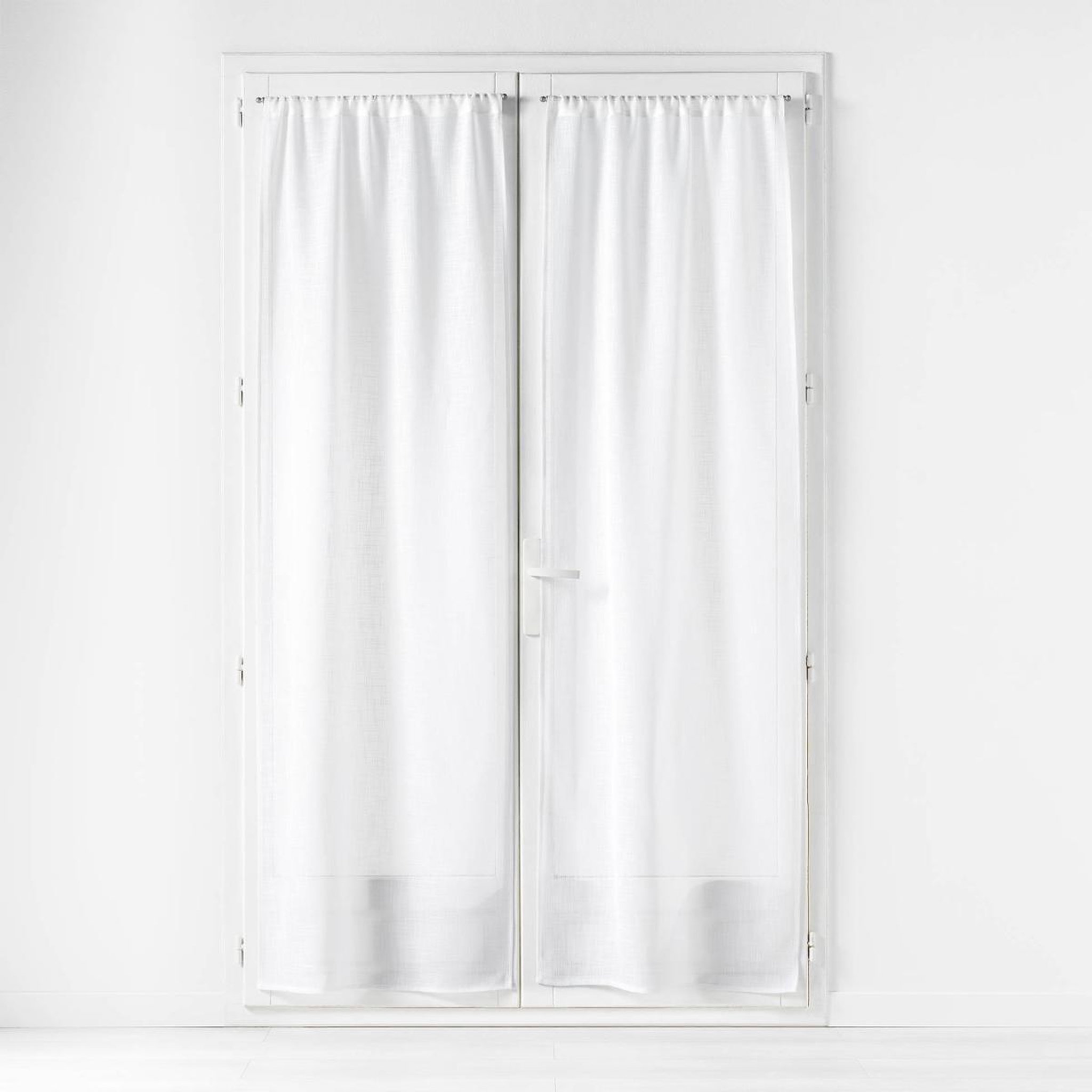 Douceur d'Intérieur Paire de voilage passe-tringle  haltona  70x200cm blanc