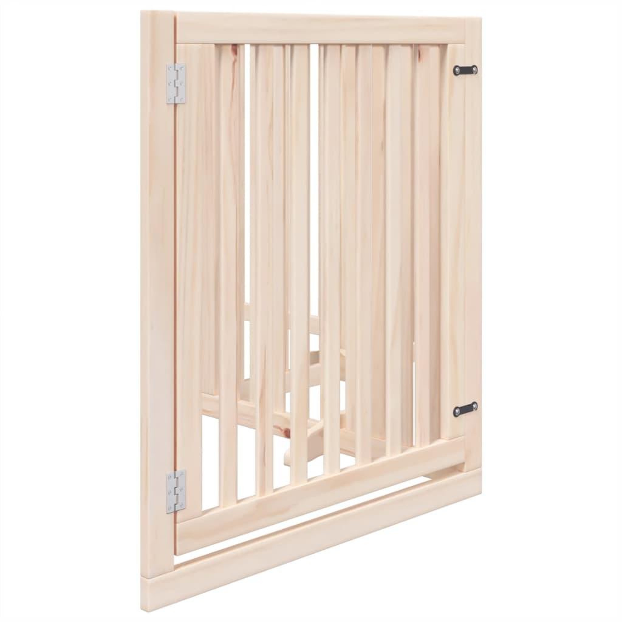 Voir la diapositive 5 : VIDAXL Barriere pour chiens avec porte 4 panneaux bois de peuplier