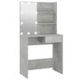 Voir la diapositive 2 : VIDAXL Coiffeuse avec LED Gris beton 74,5x40x141 cm